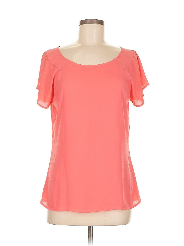 EXPRESS Pre-owned Short Sleeve Top Orange Cold Shoulder Neckline Tops
