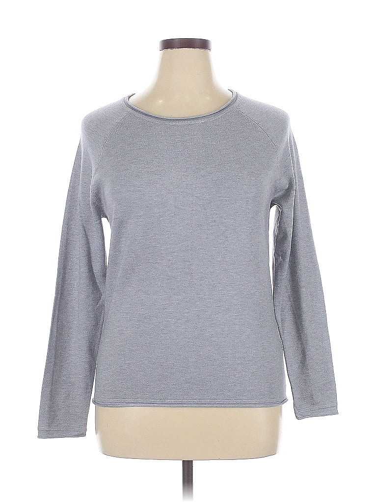 Pre-owned Zenana Pullover Sweater In Gray