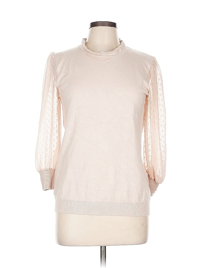 Pre-owned Adrianna Papell Pullover Sweater In White