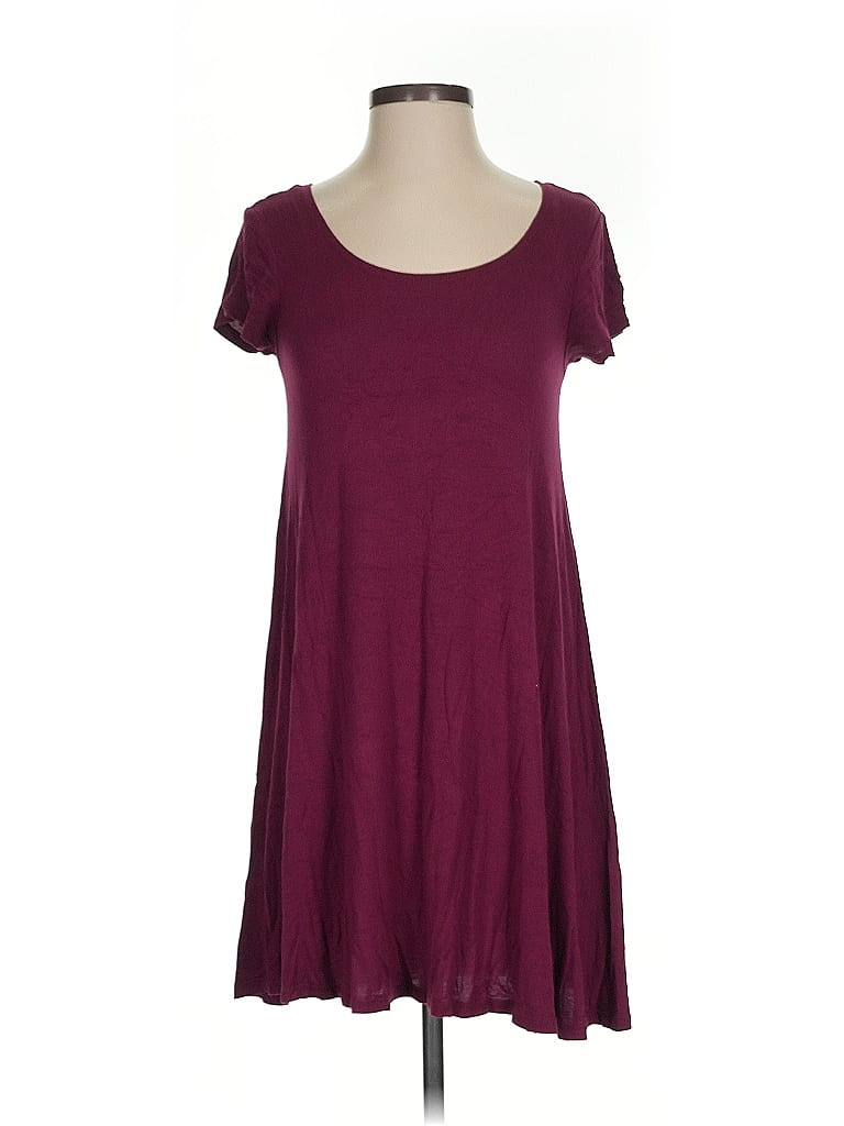Pre-owned Ambiance Casual Dress In Burgundy