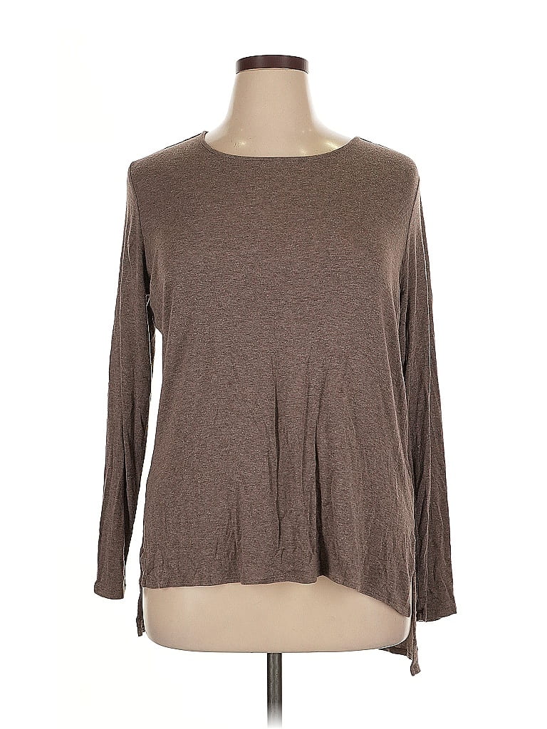 Click to view more detailed imagery on our partner's website Pre-owned Joan Vass Long Sleeve T-shirt In Brown