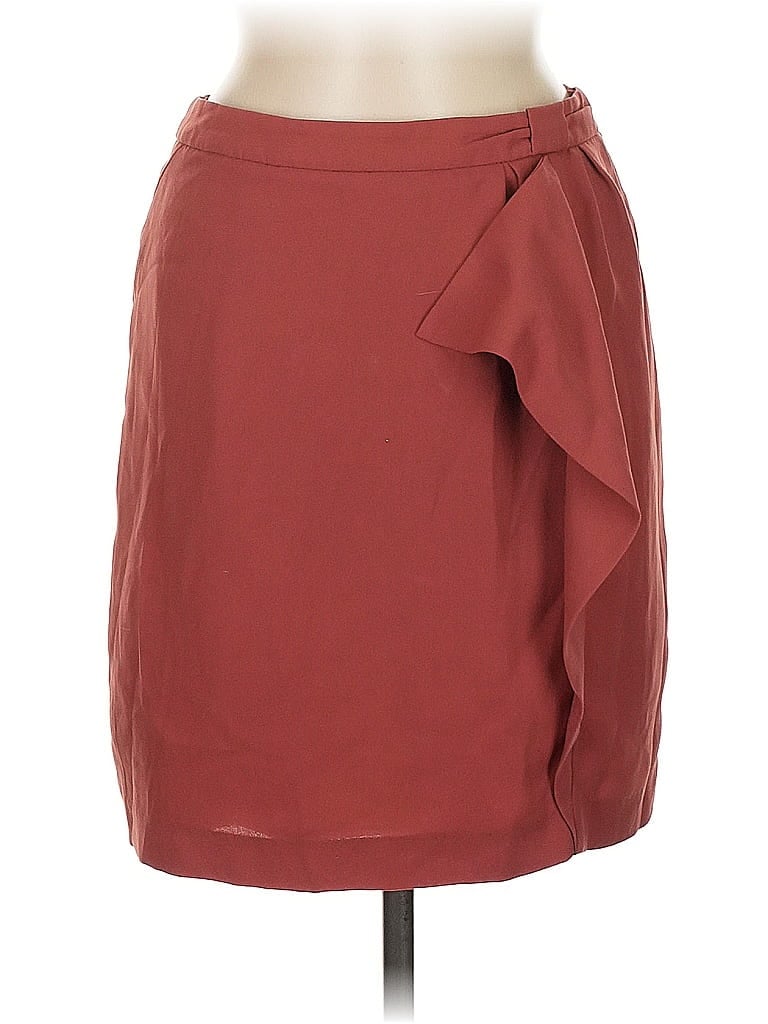Pre-owned H&m Casual Skirt In Burgundy
