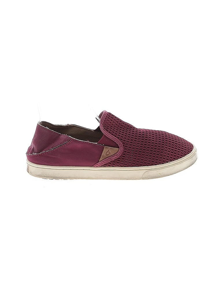 Pre-owned Olukai Flats In Burgundy