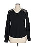 Adrianna Papell Black Long Sleeve Blouse Size 0X (estimated) - photo 1