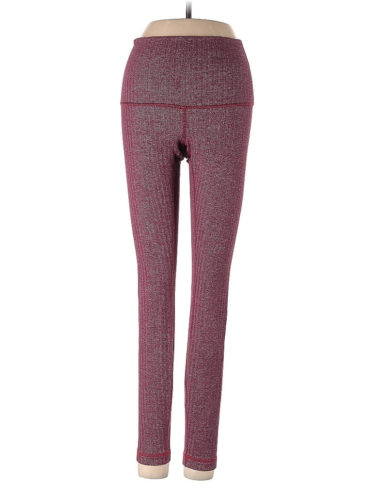 Pre-owned Lululemon Athletica Active Pants In Burgundy