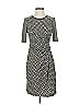Just... Taylor Houndstooth Gray Casual Dress Size 4 - photo 1