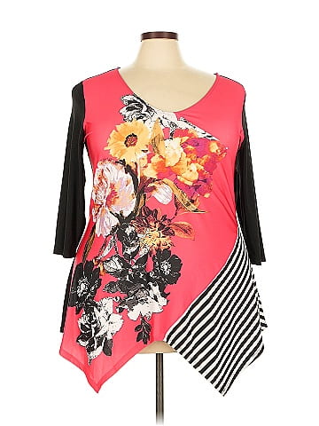 NY Collection 3/4 Sleeve Top (view 1)