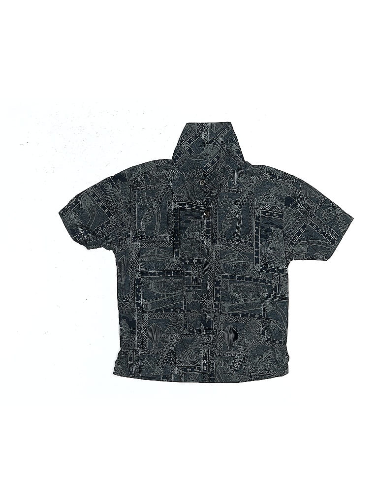 Pre-owned Assorted Brands Kids' Short Sleeve Button Down Shirt In Black