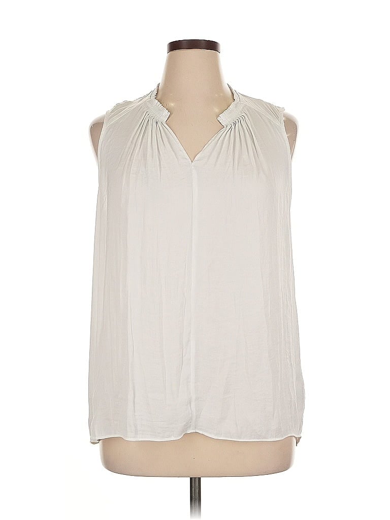 Pre-owned Simply Vera Vera Wang Sleeveless Blouse In White