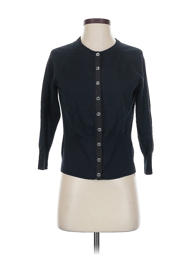 Pre-owned Karen Millen Cardigan Sweater In Black