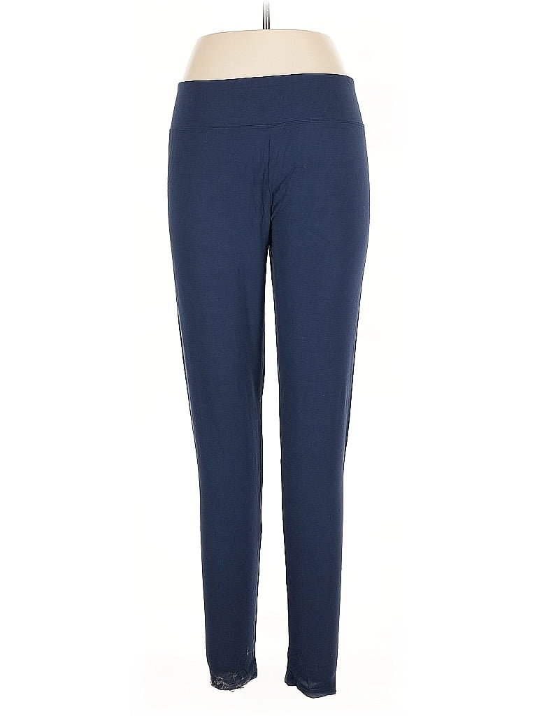 Cuddl Duds Solid Blue Active Pants Size L - photo 1