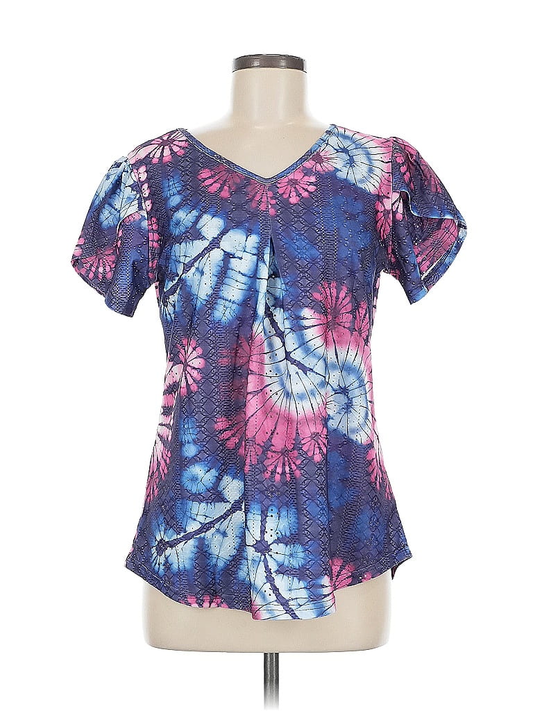 Pre-owned Unbranded Short Sleeve T-shirt In Blue