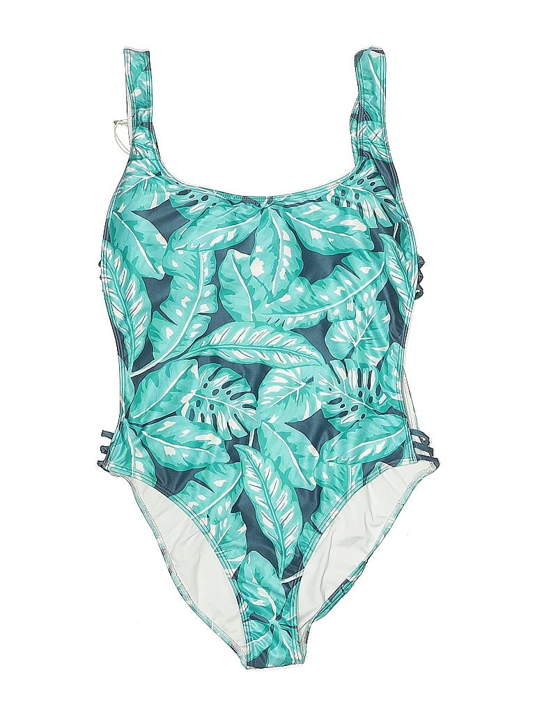 Pre-owned Watercolors By Kenny Flowers One Piece Swimsuit In Blue