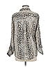 MICHAEL Michael Kors Animal Print Gray Long Sleeve Blouse Size M - photo 2