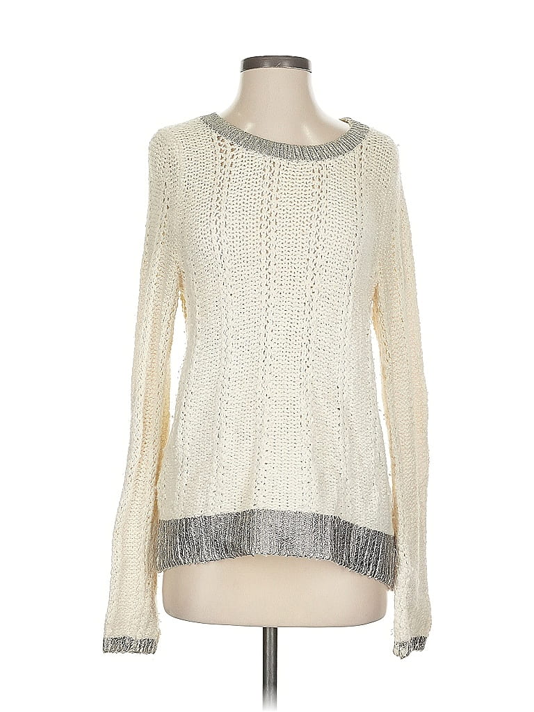 Pre-owned Moth Pullover Sweater In White