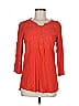 MAX 100% Rayon Orange 3/4 Sleeve Blouse Size M - photo 1