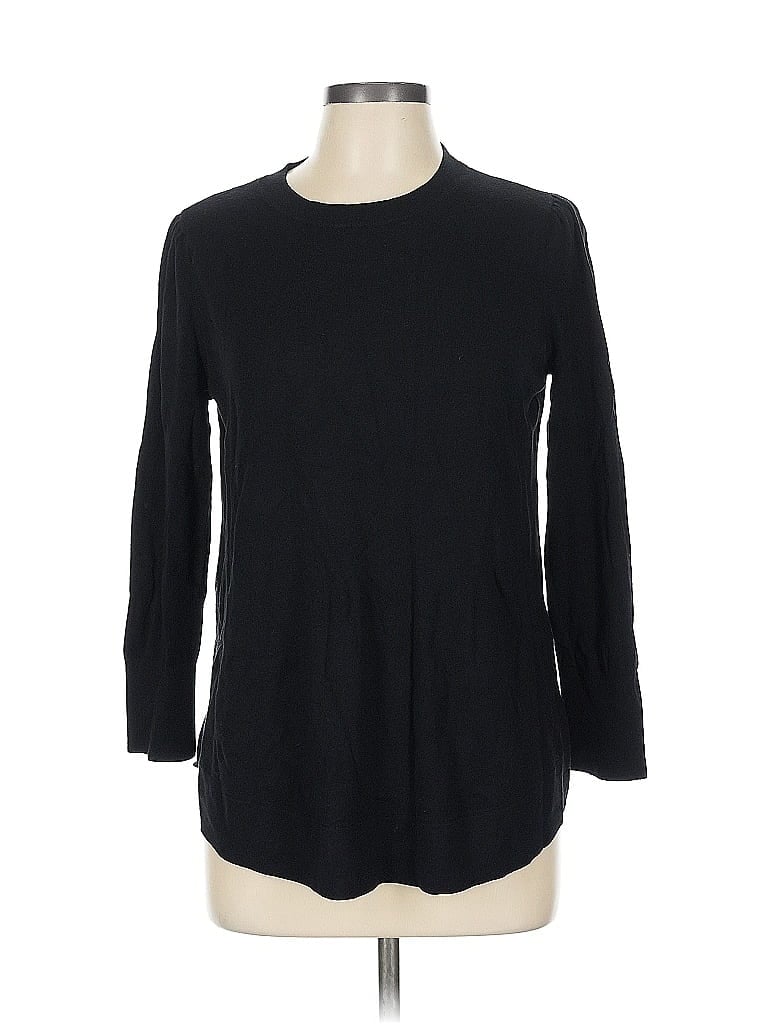 Pre-owned Ann Taylor Loft Pullover Sweater In Black