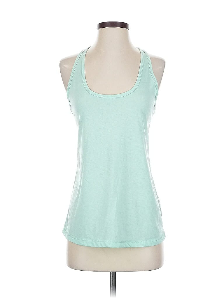Pre-owned Nike Tank Top Teal Halter Neckline Tops In Blue