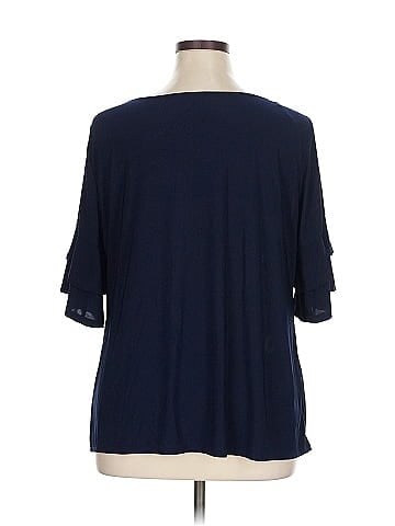 NY Collection Short Sleeve Blouse (view 2)