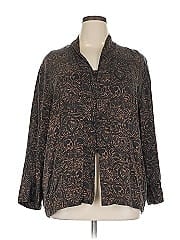 Chico's Design Long Sleeve Silk Top
