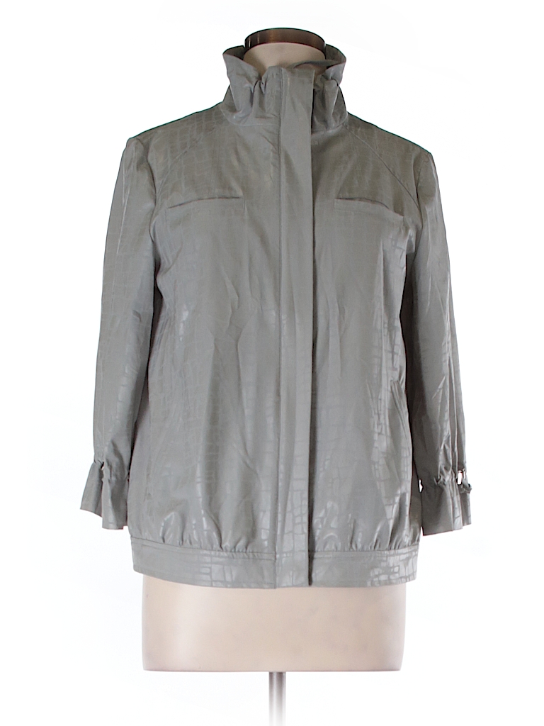 Zenergy by Chico's Solid Gray Jacket Size Med (1) - 86% off | thredUP