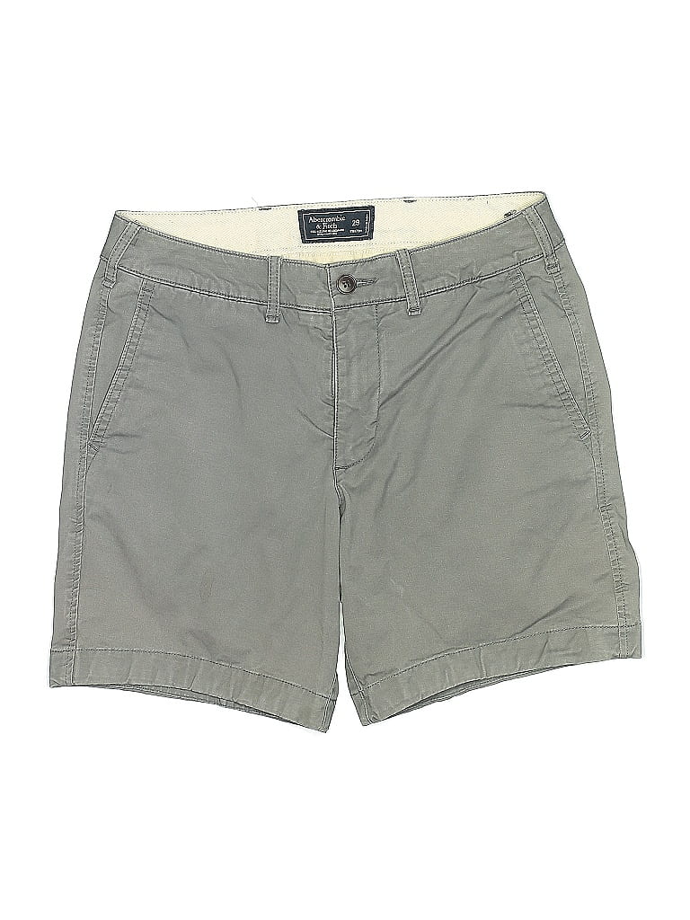 Pre-owned Abercrombie & Fitch Khaki Shorts In Gray