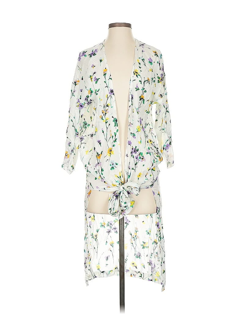 Pre-owned Ann Taylor Loft Kimono In White