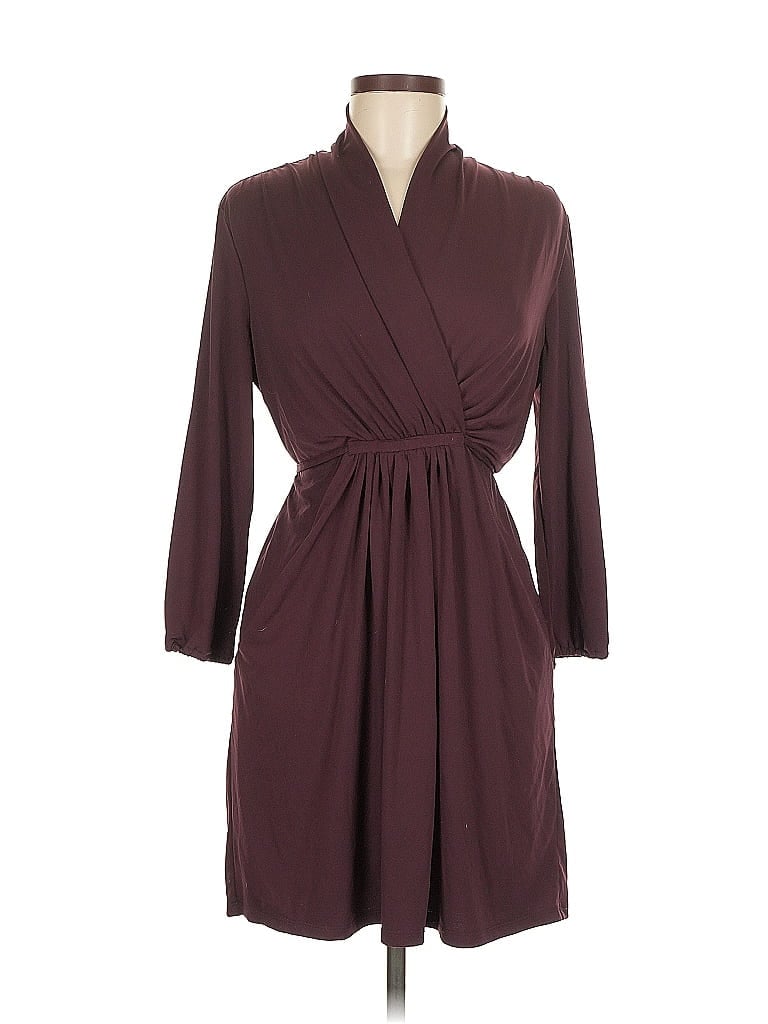 Pre-owned Bar Iii Casual Dress In Burgundy