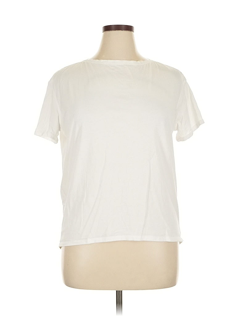 Pre-owned Unbranded Short Sleeve T-shirt In White