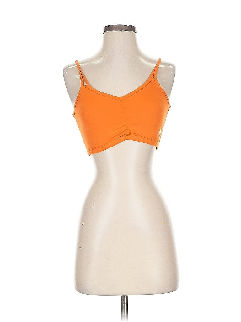 Pre-owned Assorted Brands Tank Top Orange V Neck Tops