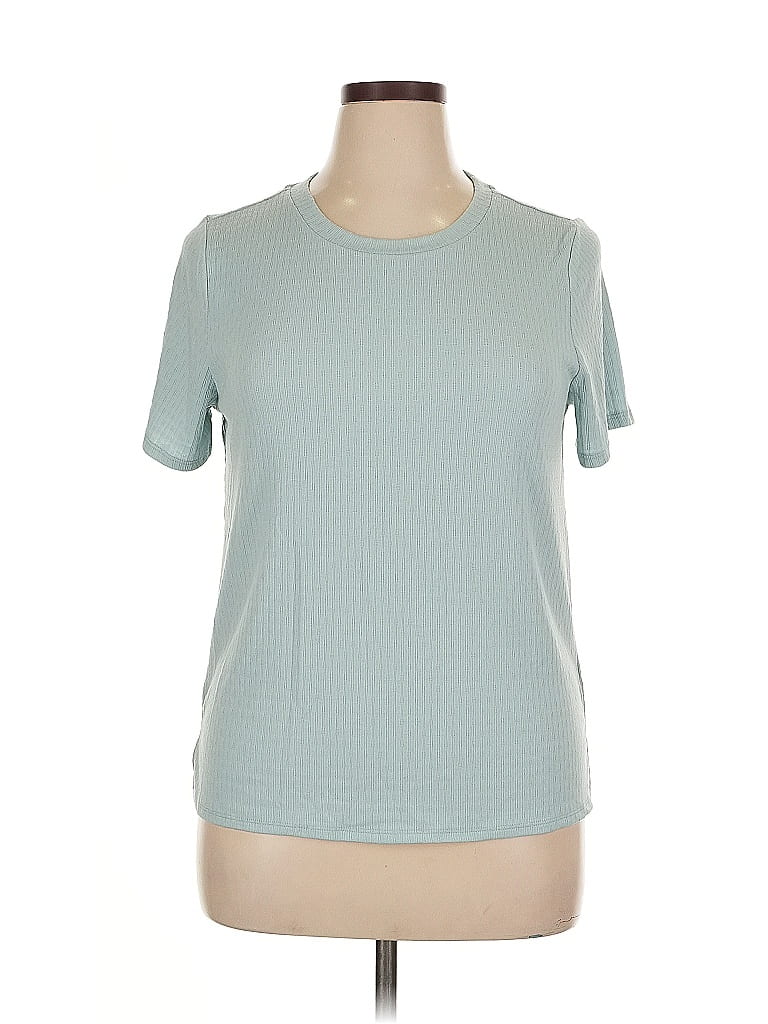 Pre-owned Bobeau Short Sleeve T-shirt In Blue