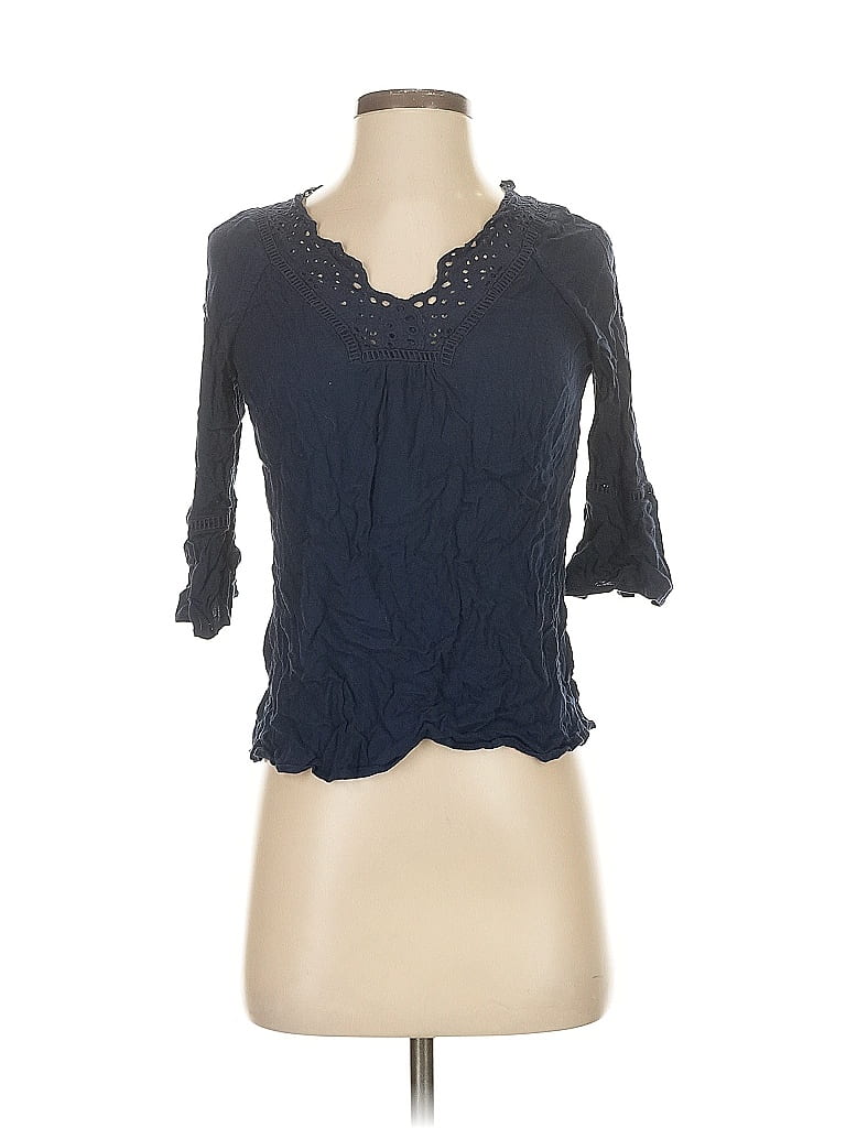 Pre-owned Daniel Rainn 3/4 Sleeve Blouse In Blue