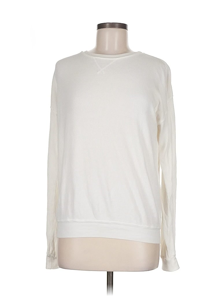 Pre-owned Brandy Melville Long Sleeve T-shirt In White