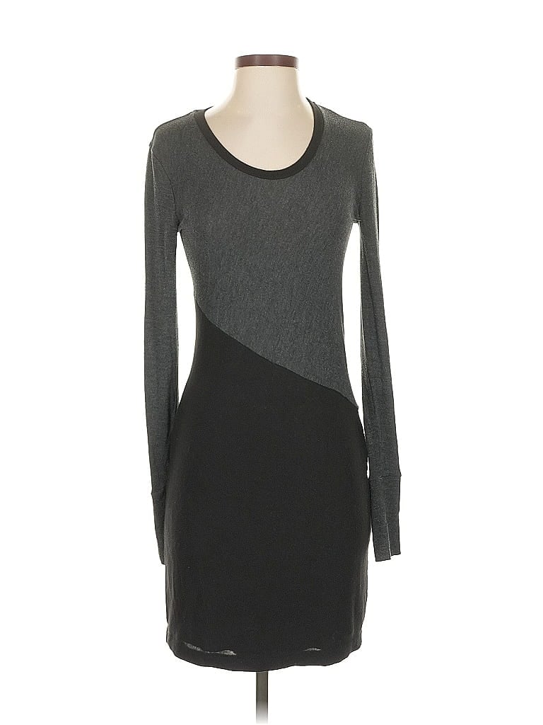 Pre-owned Three Dots Casual Dress In Gray