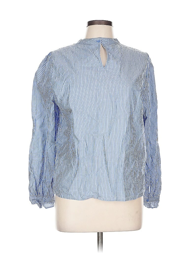 Pre-owned Banana Republic Factory Store Long Sleeve Blouse In Blue
