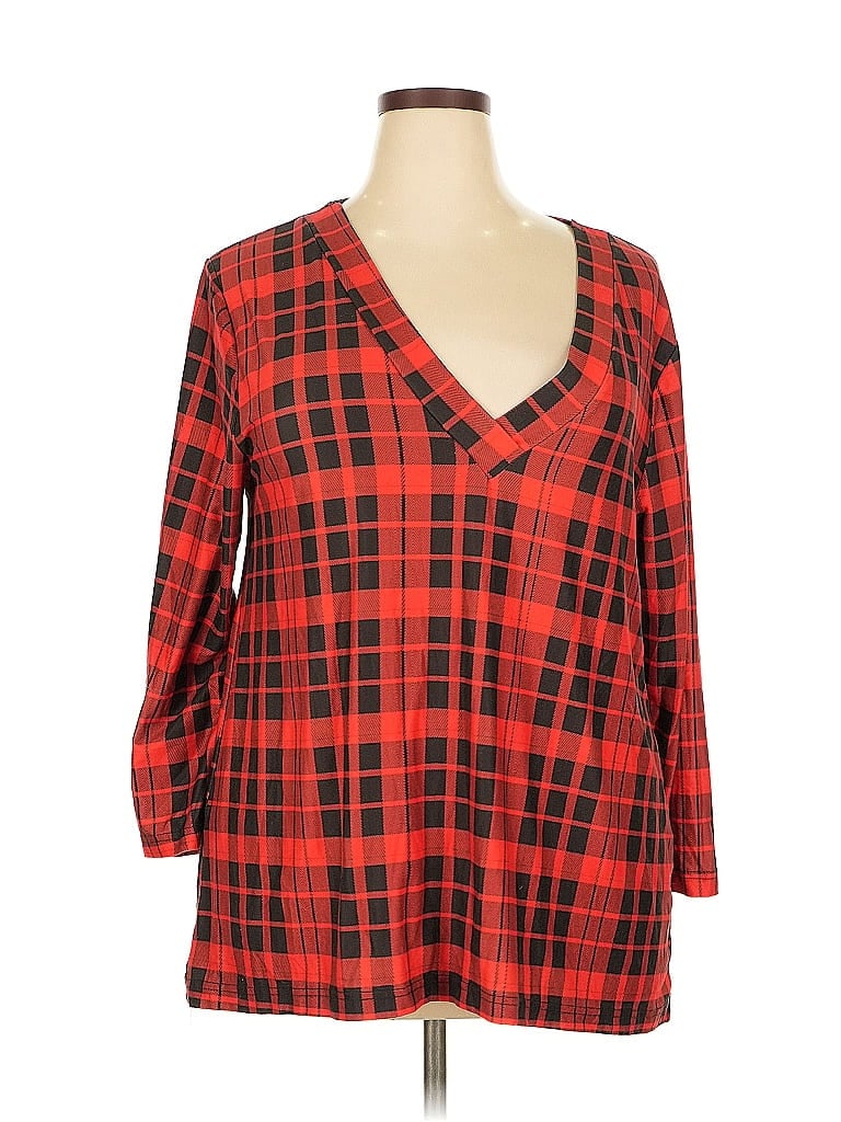 Pre-owned Love U Dear 3/4 Sleeve T-shirt In Red