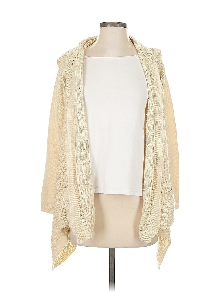 Pre-owned Love Tree Cardigan Sweater In White