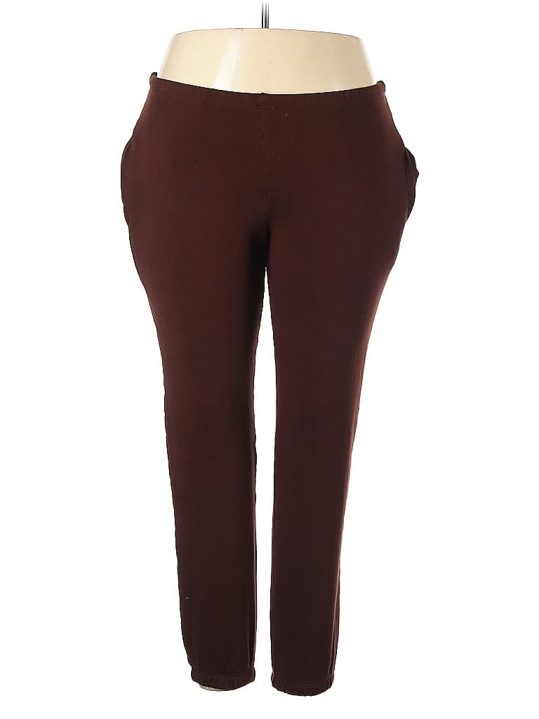 Pre-owned Strut This Active Pants In Burgundy