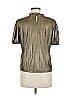 NANETTE Nanette Lepore Metallic Silver Short Sleeve Blouse Size M - photo 2
