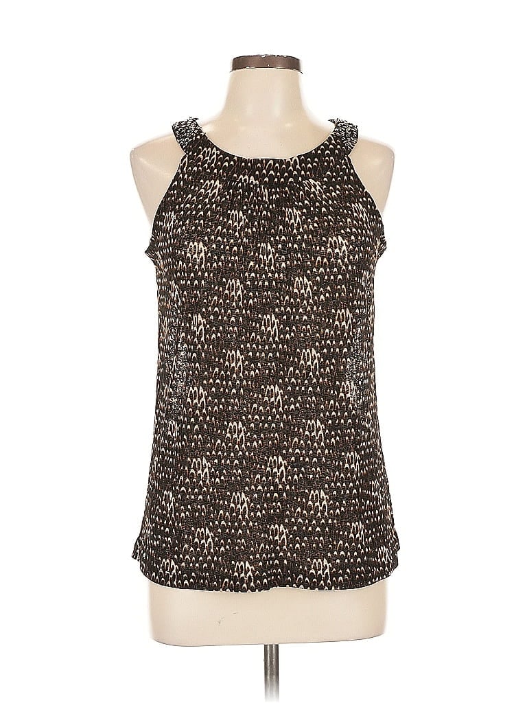 Pre-owned Rafaella Sleeveless Blouse In Brown