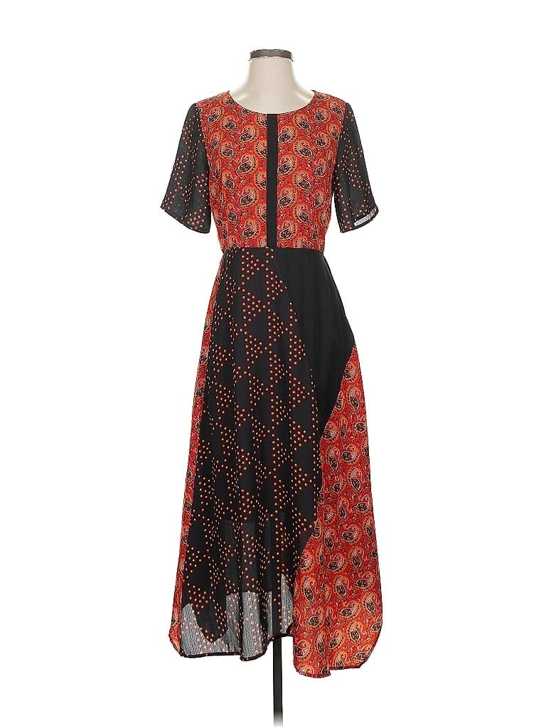 Pre-owned Piper & Scoot Casual Dress In Red