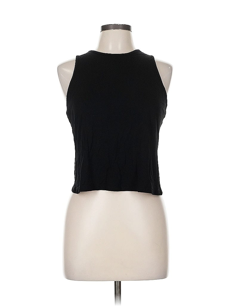 Pre-owned Unbranded Tank Top Black Halter Neckline Tops