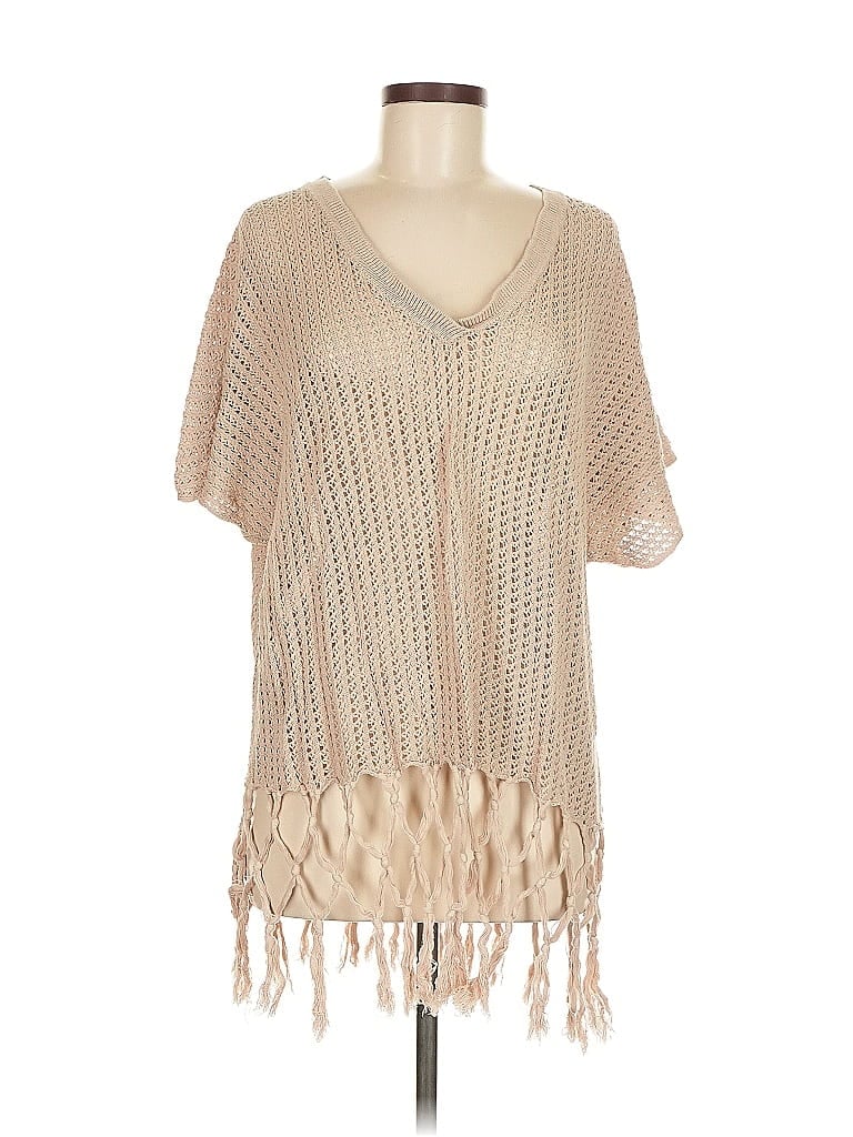 Pre-owned Cabi Poncho In Brown