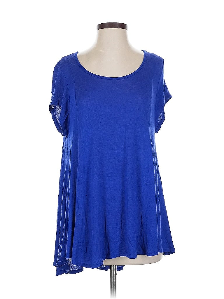 Pre-owned Double Take Short Sleeve T-shirt In Blue