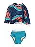Tea Graphic Blue Two Piece Swimsuit Size 3-6 mo - photo 1