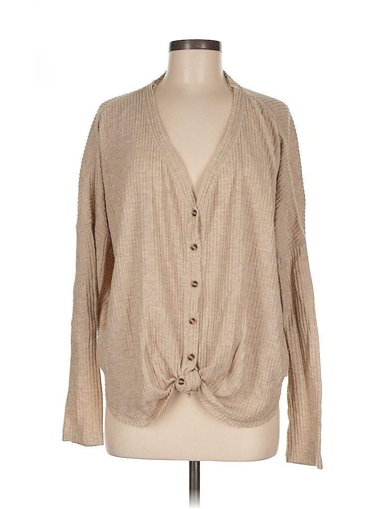 Pre-owned Out From Under Cardigan Sweater In Brown