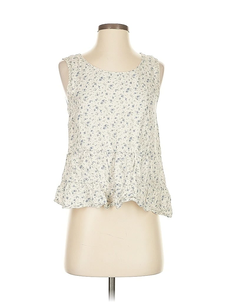 Pre-owned Shabby Chic Sleeveless Blouse In White