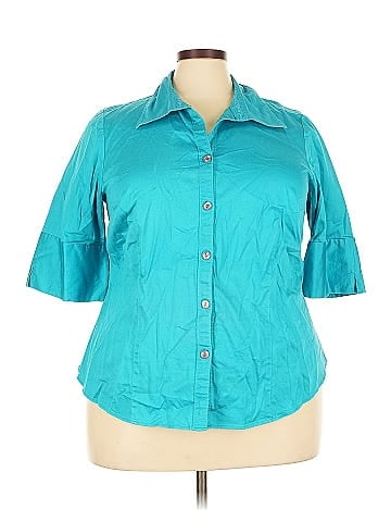 Lane Bryant 3/4 Sleeve Button-Down Shirt (view 1)
