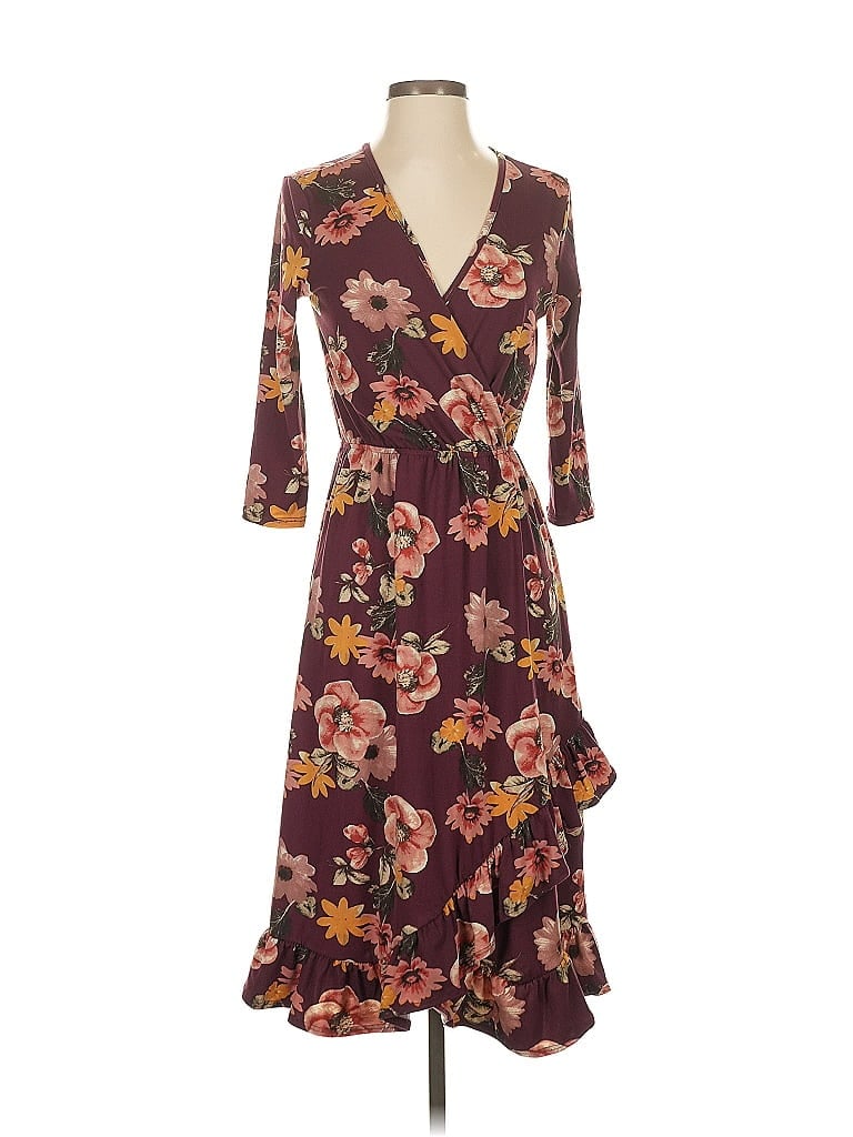 Pre-owned Downeast Cocktail Dress In Burgundy