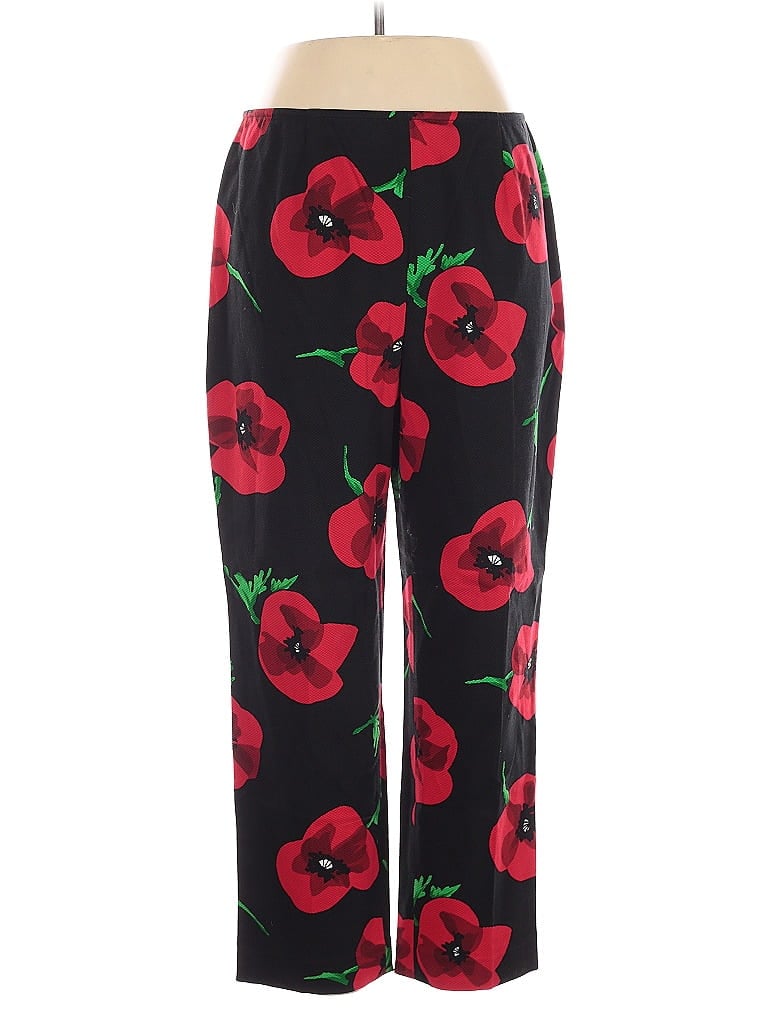 Carlisle Floral Red Casual Pants Size 14 - photo 1